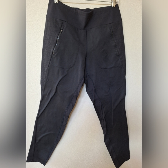 Athleta Peak Hybrid Fleece Tights. Black. Womens size L - Picture 1 of 7